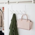 thumbnail image 6 of iDesign York Lyra Steel Wire Over-The-Door 10-Hook Storage Rack, Pearl White, 6 of 6