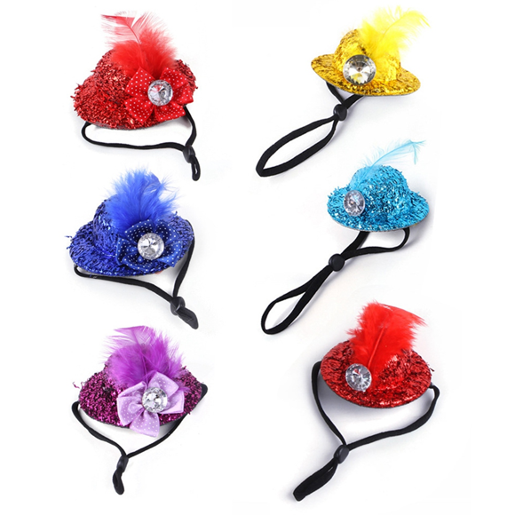 6PCS Chicken Hats Chicken Funny Costume Chicken Hat Pet Hat for Hen Tiny Pets with Adjustable Elastic Chin Strap