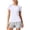 White, variant on Going Out Tops for Women Short Sleeve Breathable Athletic Running Yoga Gym Petite Tops for Women,Light Blue,L
