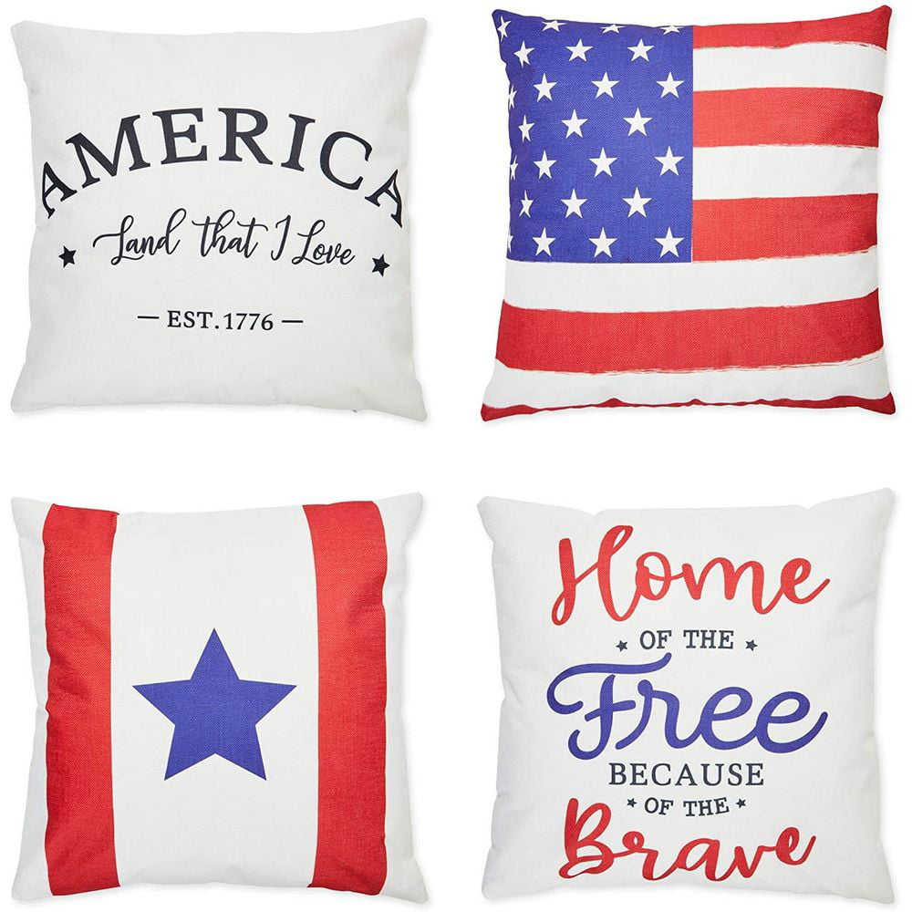 Independence Day 4th Of July Pillow Cases Sofa Cushion Cover Home Pillow Case CA 