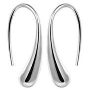 Exquisite Jewelry Electroplating Drop-shaped Silver Jewelry Drop Ear Hooks Fashion Ear Hooks For Unisex