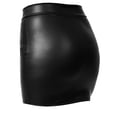 thumbnail image 3 of J. METHOD Women's Mini Skirt Stretch Knit Bodycon Slim Fit Pencil Solid Skirts Made in USA NEWSK09 Matt Black L, 3 of 6