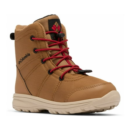 Columbia Youth Fairbanks Omni-Heat Kids' Waterproof Boots Color: Elk Mountain Red Size: 5