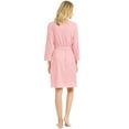 thumbnail image 2 of U2SKIIN Womens Robes, Lightweight Blend Cotton Bathrobe 3/4 Sleeves Knit Soft Sleepwear Ladies Loungewear,(Pink,L), 2 of 5