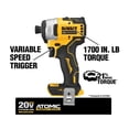 thumbnail image 3 of Destornillador de impacto DEWALT ATOMIC 20V-Max sin escobillas de 1/4 pulgadas con kit, 3 of 7