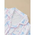 thumbnail image 5 of WIBACKER S-2XL Womens Pajamas Set Short Sleeve Button Down 2 Piece Bowknot Loungewear Sets Tops and Shorts Sleepwear, 5 of 10