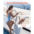 thumbnail image 4 of KFFKFF Boat Ladder, 3 Steps, Stainless Steel Telescoping Folding Swim Deck Ladder for Rear Entry Inboard, 600 lbs Capacity with Wide Anti-Slip Steps & Handrails, 4 of 9