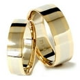 thumbnail image 4 of Pompeii3 8/6mm Plain 14K Two Tone Wedding Band Set, 4 of 4
