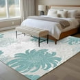 thumbnail image 4 of Turquoise White Floral Area Rug 5x8 FT, Non Slip Bedroom Throw Carpet, Elegant Chrysanthemum Farmhouse Washable Soft Floor Carpet Non-Shedding Rug for Living Room Nursery Dorm Office, 4 of 9