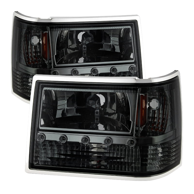 Xtune Jeep Grand Cherokee 9398 1Pc Crystal Headlights Smoke HDON