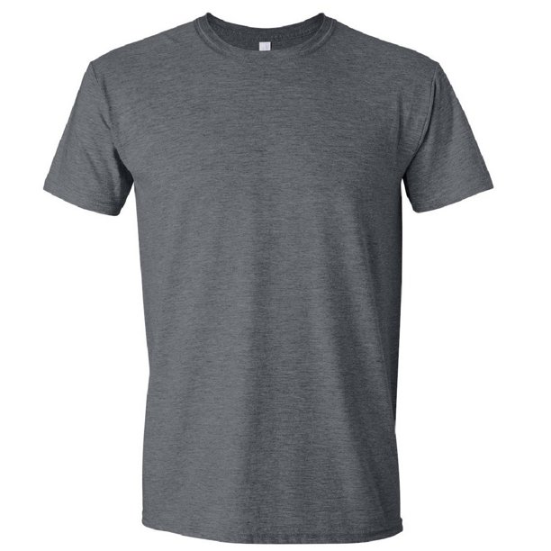 Gildan - Suave básica camiseta de manga corta para hombre - 100% algodón gordo (Gris Jaspeado)