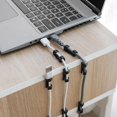 thumbnail image 4 of 2x 20 clips autoadhesivos para cables, organizador, soporte para cables, cables de alimentación para gestión de cables Gloria clips organizadores de cables, 4 of 9