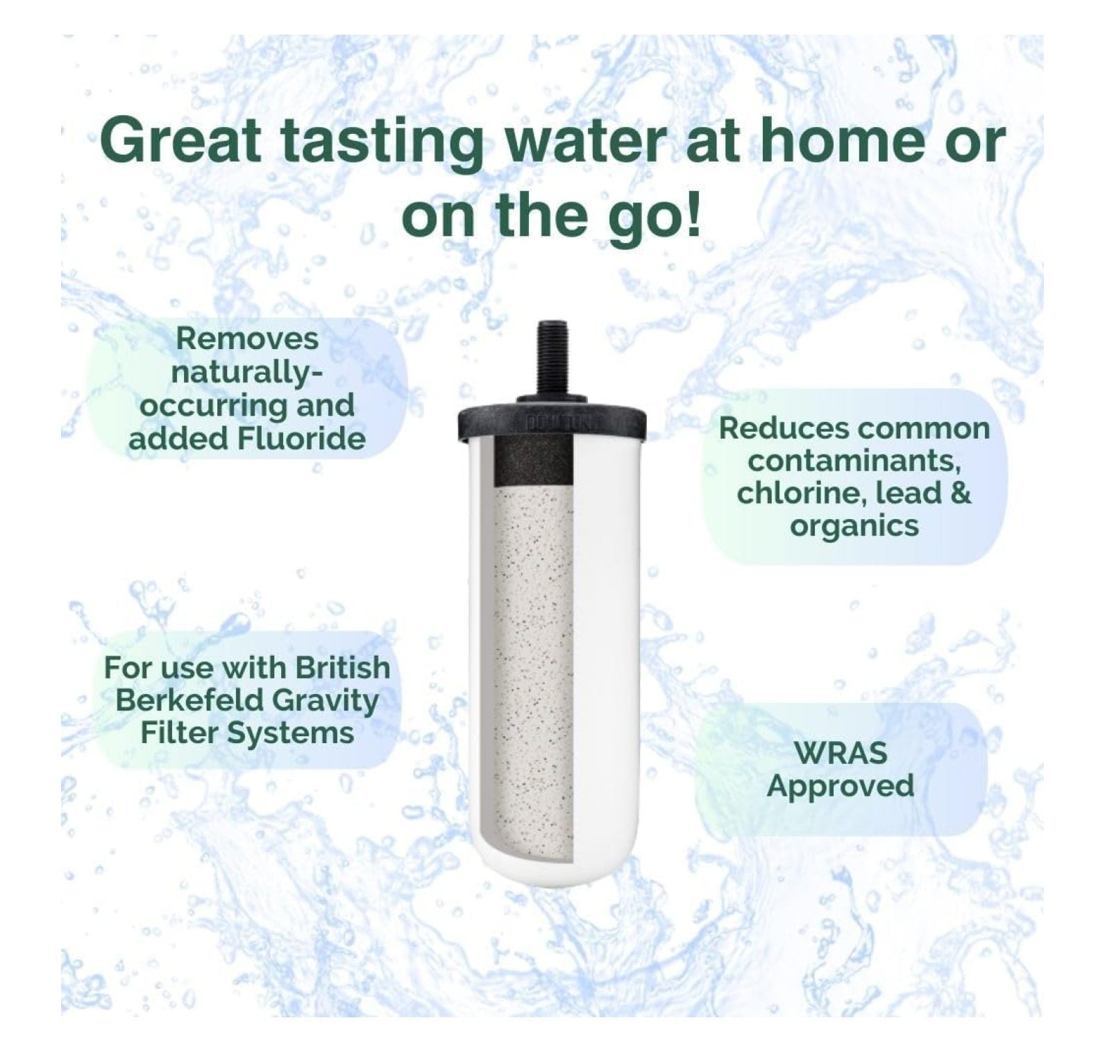 Ultra Fluoride Ceramic Drinking Water Filter Cartridge W9120133 for All Gravity Water Filter Systems