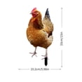 thumbnail image 3 of Double Carte Décorative en Acrylique Imprimée Coq pour Jardin Extérieur Fête, 3 of 6