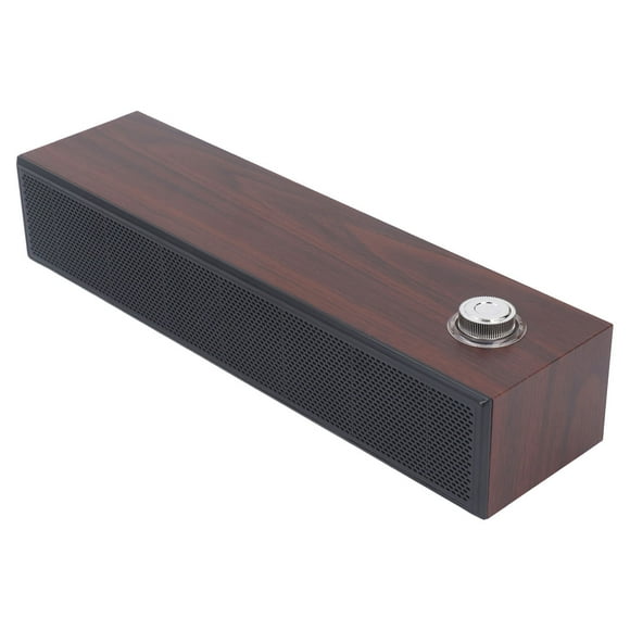 Barra De Sonido De Escritorio, Entrada Auxiliar, Altavoces Con Cable Para Ordenador, Estéreo HiFi Plug And Play De Madera Alimentado Por USB Para PC