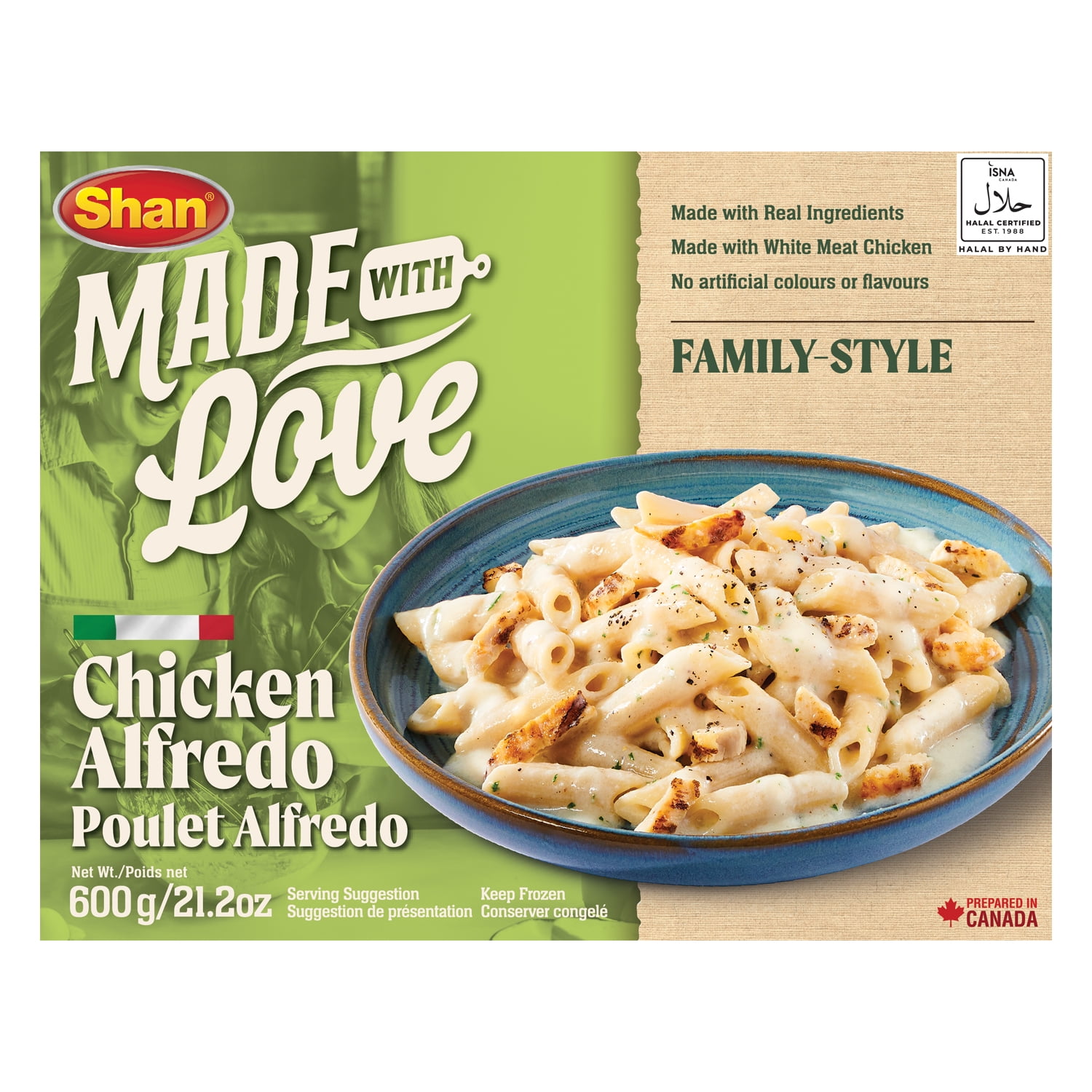 Shan Chicken Alfredo – Creamy Halal Pasta with Tender Chicken & Parmesan in Rich Alfredo Sauce | Ready in Minutes for a Warm & Satisfying Meal – 300g, SHAN CHICKEN ALFREDO & PENNE 600G