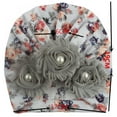 thumbnail image 2 of Baby Soft Print Hat Cap Infant Turban Hats Toddler Sun Flower Sticky Bead Pullover Cap, 2 of 5