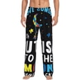thumbnail image 1 of Fotbe I Love With Autism To The Moon And Back Pantalones de Pijama para Hombre, Pantalones de Dormir, Pantalones de Casa con Cintura Ajustable y Bolsillos-3X-Large, 1 of 6