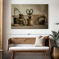 thumbnail image 3 of Elephant Stock Antique Sewing Kit Wall Art - Horizontal Canvas Wall Art - Living Room Wall Decor - Hobbies And Lifestyle Canvas - Gray And Brown Decor - 51" x 34", 3 of 8