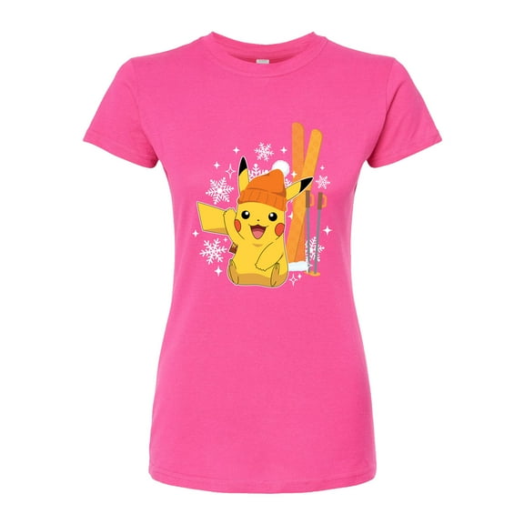 Pokémon - Pika Skii - Juniors Fitted Graphic T-Shirt