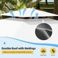 thumbnail image 4 of Erommy Outdoor Gazebo 10'x10', Double Roof Patio Gazebo with Mosquito Nettings and Privacy Screens,White, 4 of 8