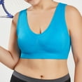 thumbnail image 5 of Lolmot Womens Wireless Bra Full-Coverage Pullover Stretch-Knit Sports Bra, Pure Color Plus Size Ultra-Thin Bra Full Bra Cup Tops Sports Bra, 5 of 5