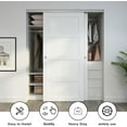 thumbnail image 2 of JUBEST Bypass Sliding Door Hardware 72", Aluminum Bypass Wardrobe Closet Door Hardware Set with Finger Pull Included, Smoothly and Quietly, for 2 Door System, Easy to Install, 2 of 9