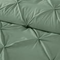 thumbnail image 4 of Chezmoi Collection Berlin Sage Green Pinch Pleat King Comforter Set, 3-Piece, Soft Pintuck, Lightweight All Season Microfiber Bedding, 4 of 9