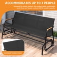 thumbnail image 6 of Craftian Patio Glider Outdoor Rocking Bench Double 3 Person Chair Loveseat Armchair Backyard, Black, 6 of 10