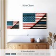 thumbnail image 4 of Elephant Stock Rustic Usa Police Flag Wall Art - Horizontal Canvas Wall Art - Living Room Wall Decor - Flags Canvas - Red And Blue Decor - 24" x 16", 4 of 8