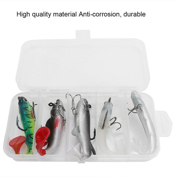 Fishing Lures,5Pcs Multicolor LifE Like Soft Fishing Lures Fishing Baits  Unbeatable Value