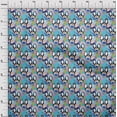 thumbnail image 4 of oneOone Cotton Silk Light Blue Fabric Bull Craft Projects Decor Fabric Printed By The Yard 42 Inch Wide, 4 of 5