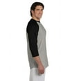 thumbnail image 3 of Champion Men's Tagless Baseball Raglan T-Shirt, oxford gry/black, Small, 3 of 3