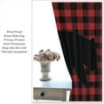 thumbnail image 5 of Plaid Bear Blackout Curtains Rustic Red Black Buffalo Plaid Bear Silhouettes Vintage Farmhouse Wildlife Art Print for Bedroom Living Room Bathroom Decor Rod Pocket Window Drape 84x84in, 5 of 6