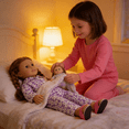 thumbnail image 5 of AmaMary 18 Inch Doll Pajamas Purple Daisy Print Sleepwear for American Girl Our Generation Cotton Outfit, 5 of 7
