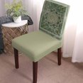 thumbnail image 2 of Chair Covers Vintage Green Floral Dining Chair Slipcovers Medieval Ethnic Style Turkish Texture Stretch Removable Chair Seat Protector Party Decoration Set of 4, 2 of 6