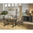 thumbnail image 5 of A-America Stone Creek Transitional Solid Wood Dining Bench in Chickory and Black, 5 of 6