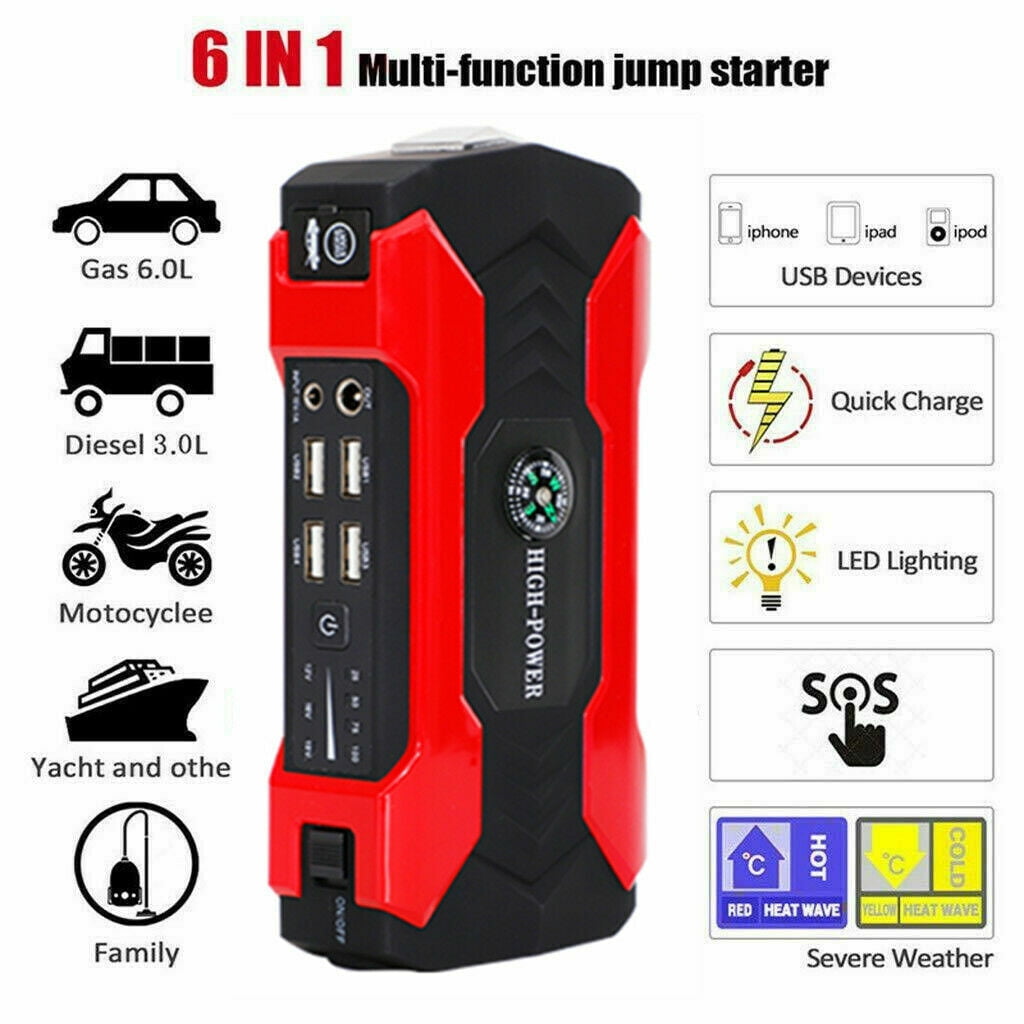 99800mAh Car Jump Starter Booster Jumper Box Power Bank Battery Charger Portable