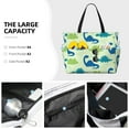 thumbnail image 3 of Disketp Cute Dinosaur Blue Green Bolsa de Playa de Gran Capacidad, Bolso Impermeable y a Prueba de Arena para Mujer, Ideal para Playa, Piscina y Natación, 3 of 7