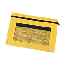 Bdday Big Pencil Case Pencil Pouch 3 Ring Zipper Pencil Pouches Case Binder Cosmetic Bag 5pc Soft Pencil Case