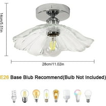 YYAo Ceiling Light, Ceiling Light Fixture, Flared Glass Shade Ceiling Lamp,Led Lights for Bedroom, Living Room, Kitchen, Hallway