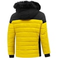 thumbnail image 4 of XMMSWDLA 2022 Men Tops Winter Stitching Casual Thick Fit Side Seam Pockets Warm Zipper Cotton Jacket, 4 of 6