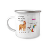 86th Birthday Unicorn Camper Coffee Mug - Other 86 Year Olds Me Unicorn Coffee Mug -12 Oz Stainless Steel Enamel Finish White Camper Coffee Mug