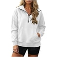 thumbnail image 6 of POROPL Womens Sweatshirts,Half Zip Pullover Oversized Fleece Sweatshirt Casual Long Sleeve with Pockets, 6 of 7