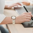 thumbnail image 7 of KOMI Compatible with Series 8/7/9 Resin Apple Watch Bands 45mm 44mm 42mm,Fashion Resin Bracelet Wristband with Stainless Steel Buckle for iWatch Ultra 49mm Series 6/5/4/3/2/1/SE, 7 of 7