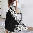 thumbnail image 2 of Jacenvly New Casual Summer Dresses for Women Spring/Summer Sleeveless Color V-Neck Wrapped Chest Dress Long Dress Lightweight Loose Dresses for Women Black, 2 of 6