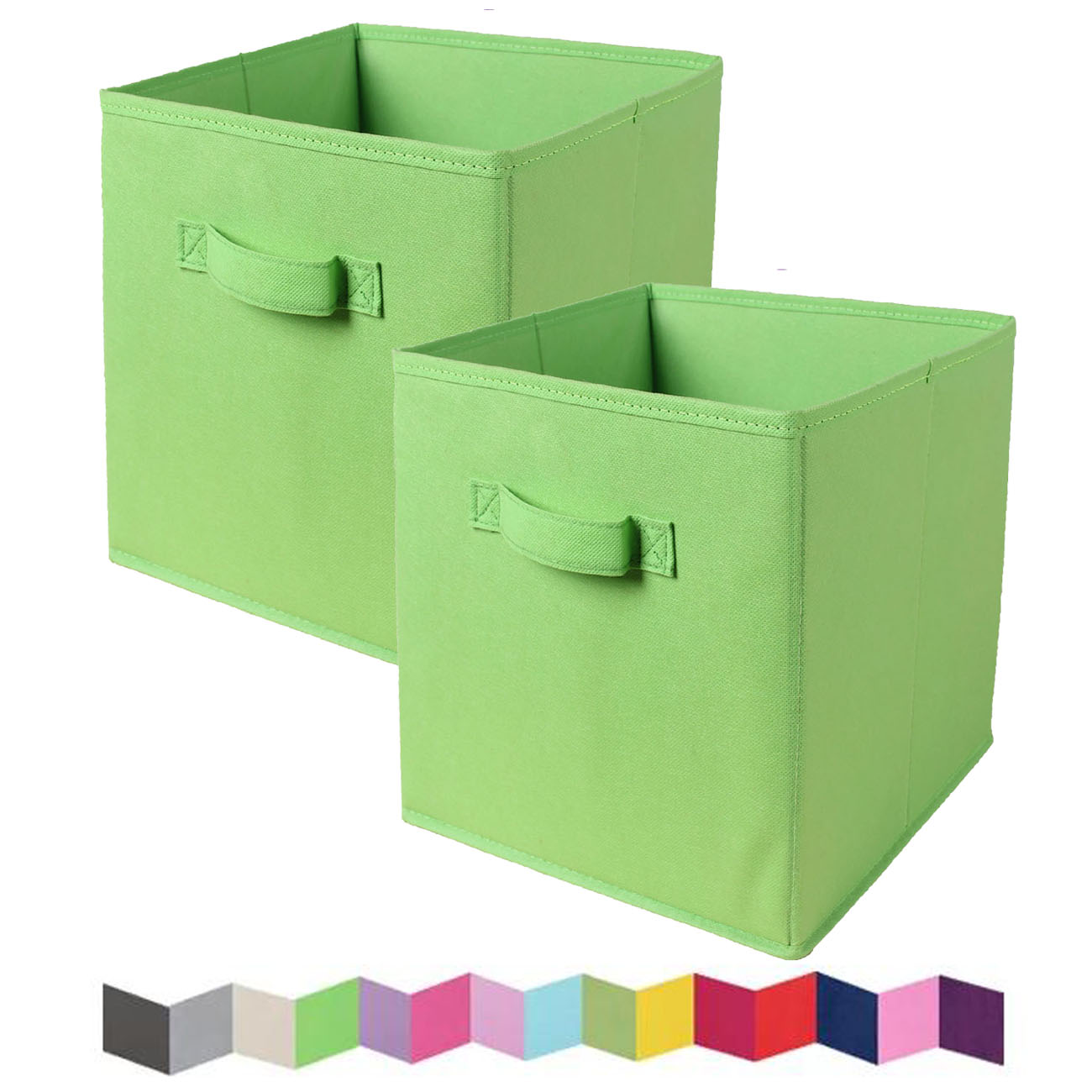 PinkSheep Foldable Fabric Storage Cube Bins, 11" Cube Organizer Basket