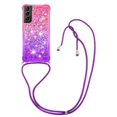 thumbnail image 1 of Funda para Samsung Galaxy S21 Plus 5G Brillantina Líquida Divertida Reluciente y con Cristales en Movimiento Cuerpo Cruzado con Cordón Ajustable, 1 of 5