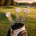 thumbnail image 5 of Yuyamidu Sunflowers Golf Headcovers, Waterproof PU Leather Golf Head Covers for Hybrid Fairway Driver Pink Flowers Golf Head Protective Cover, 5 of 7