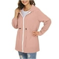 thumbnail image 4 of Enjoytime Rain Coats for Women Waterproof Lightweight Rain Jackets Fall Winter Outdoor Windbreaker Coat with Hood, 4 of 7